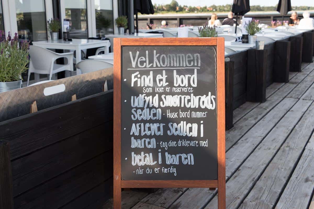 Middag på Jennners Seaside – Mosede Havn ved Greve, Danmark