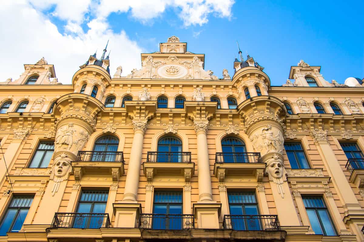 Smukke bygninger i Riga, Letland