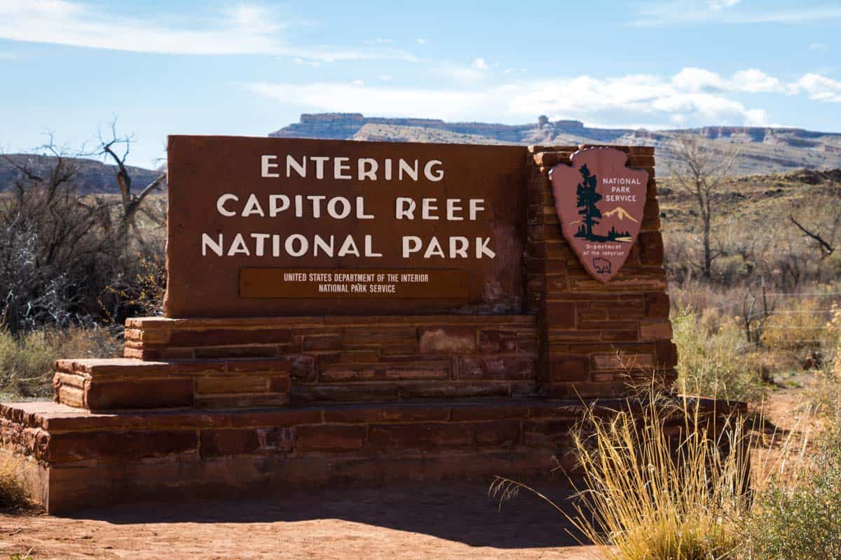Capitol Reef National Park den største knivspids i jordskorpen - Utah, USA