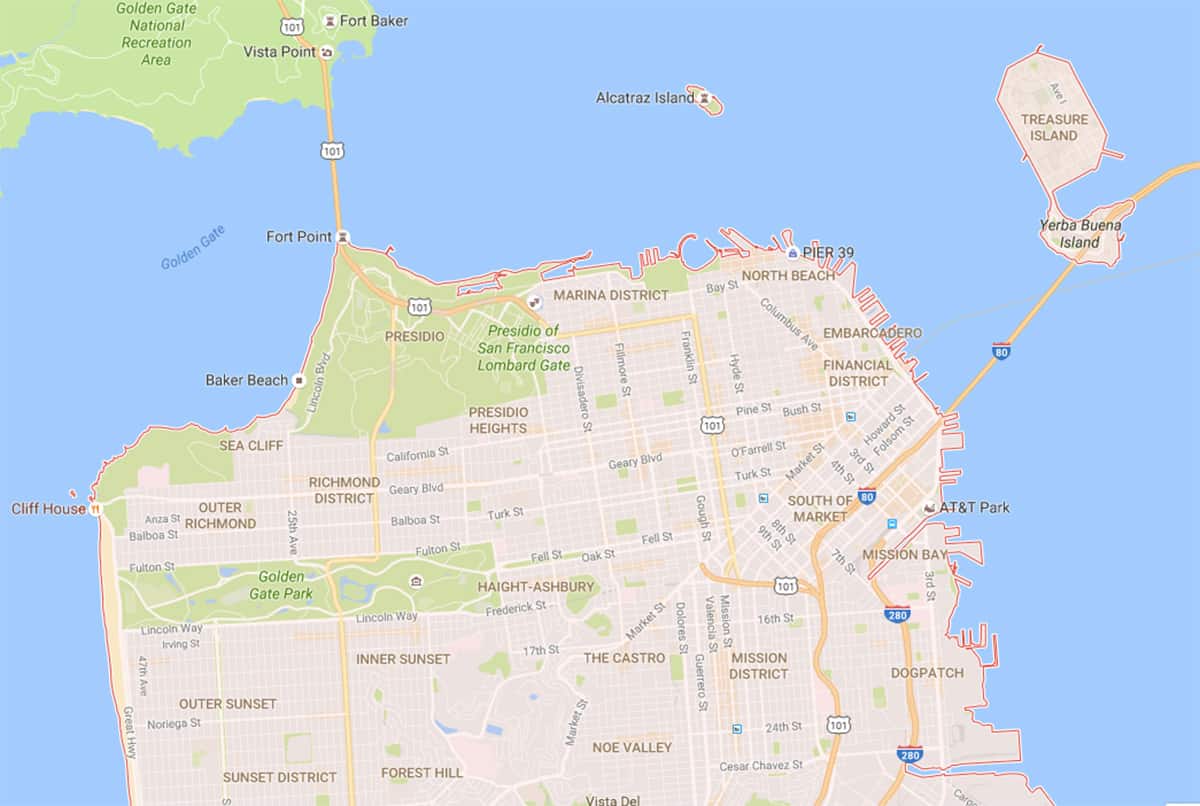 Storbyguide San Francisco Map
