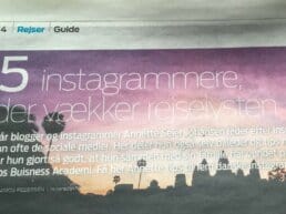 OnTrip.dk i pressen, anbefaler fem instagrammere i Jyllands-Posten