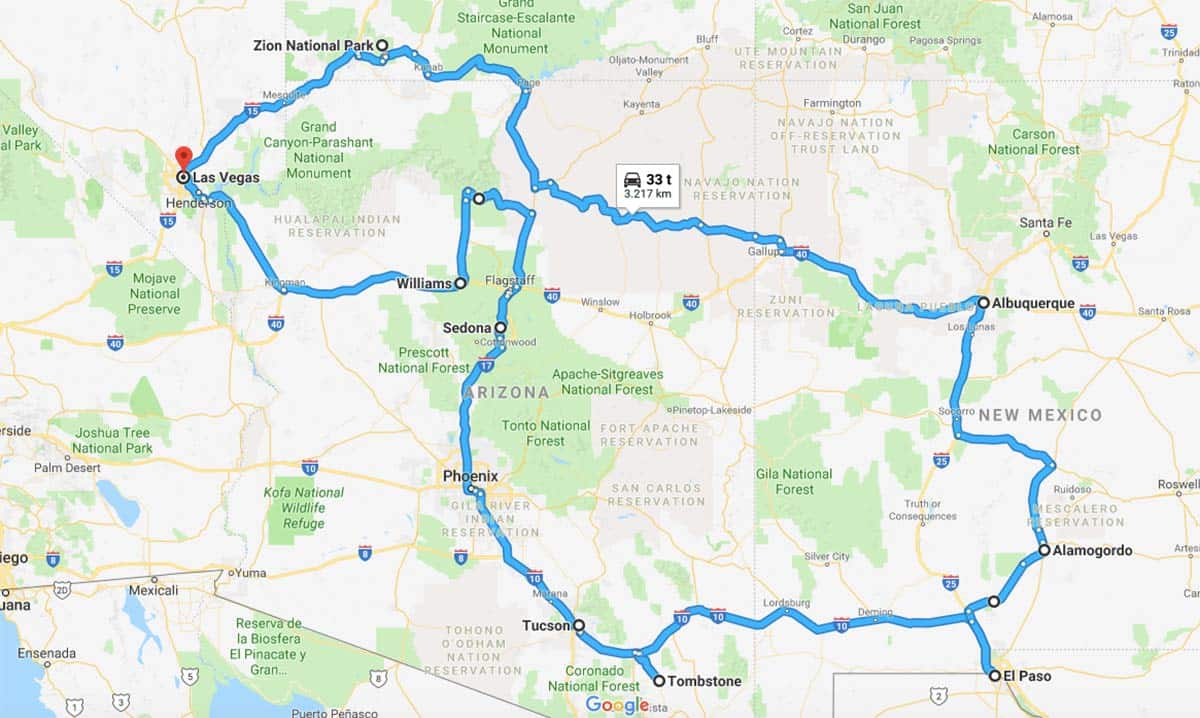 Road Trip – Det sydvestlige USA