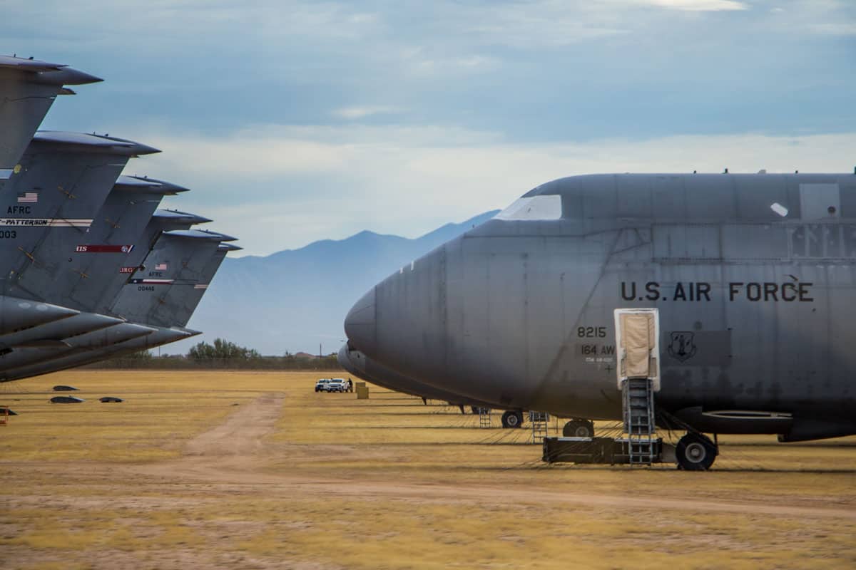 The Boneyard er verdens største flykirkegård Tucson USA 