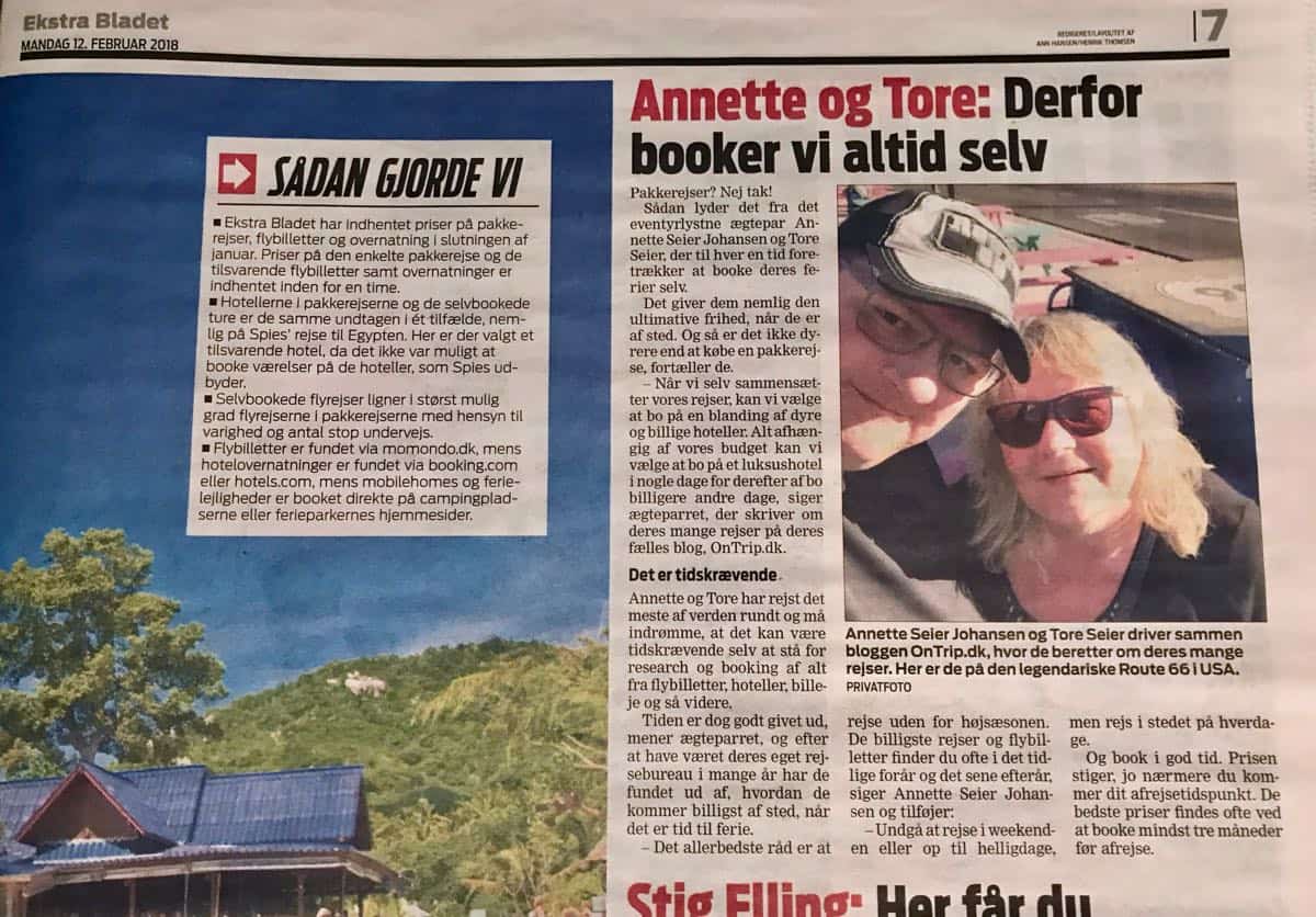 OnTrip.dk har igen været i pressen, denne gang Ekstra Bladet