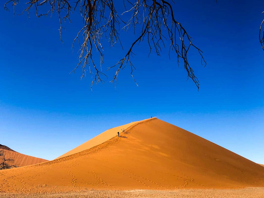 Namib-ørkenen og røde klitter ved Sossusvlei – Namibia