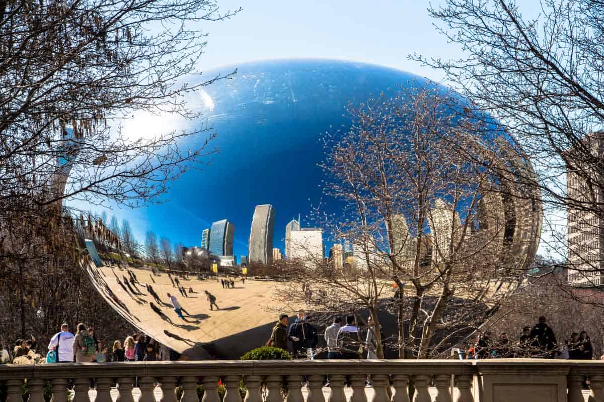 Millennium Park med bønnen - Chicago, USA