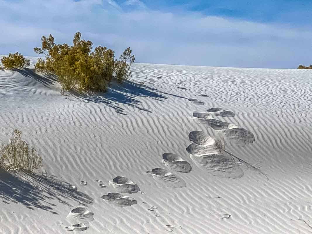 White Sands med de enorme sandklitter - New Mexico, USA