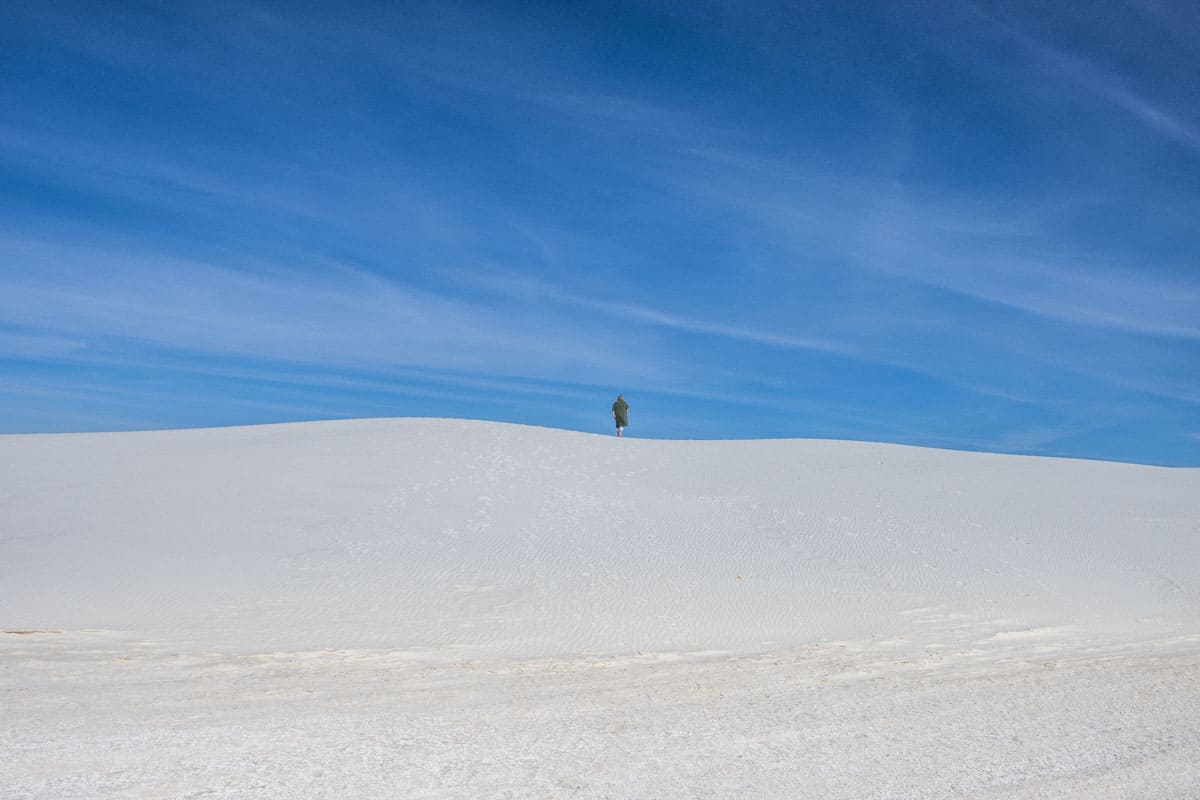 White Sands med de enorme sandklitter - New Mexico, USA