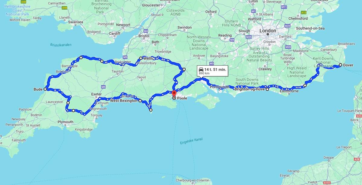 Rejseforslag Road Trip i Sydengland